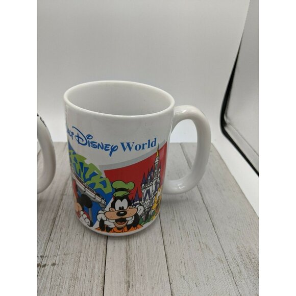 Walt Disney World Set 0f 2 Coffee Mugs Grandma & Grandpa Mickey, Pluto, Donald - Picture 2 of 9